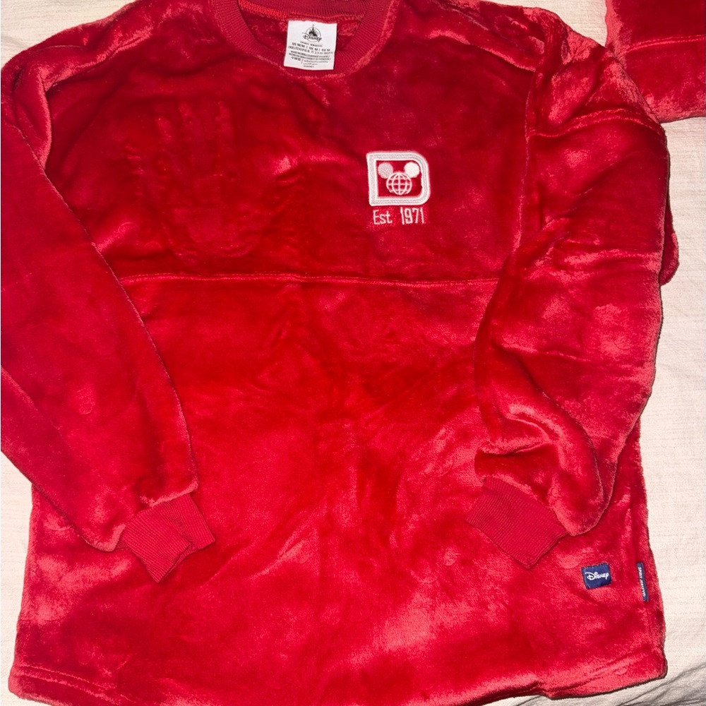 Red Plush Disney Sweatshirt Men or Women